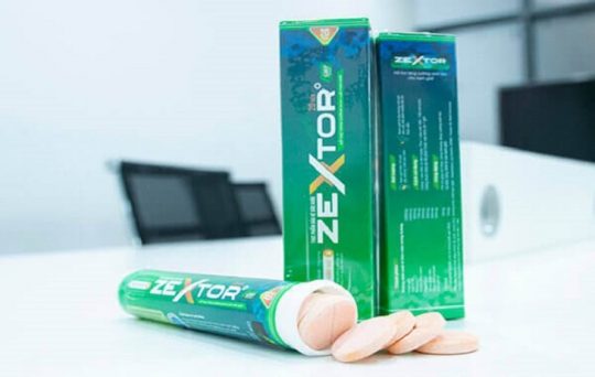 Zextor được bào chế ở dạng viên sủi tan nhanh trong nước giúp tăng tốc độ hiệu quả