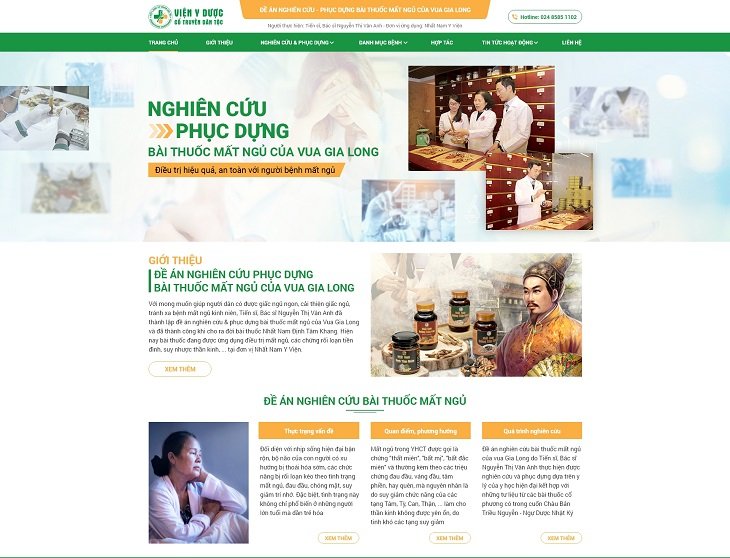 Website đề án nghiên cứu & phát triển bài thuốc chữa mất ngủ của Vua Gia Long