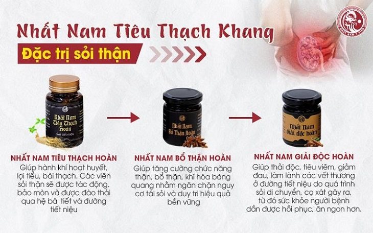 Bộ bài thuốc Nhất Nam Tiêu Thạch Khang chữa sỏi thận tiết niệu