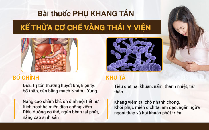 Phụ Khang Tán kết hợp dược liệu theo nguyên tắc Thái Y Viện, hiệu quả tận gốc