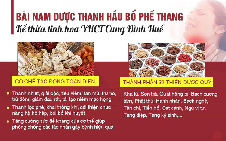 Thành phần và công dụng của bài thuốc Thanh hầu bổ phế thang