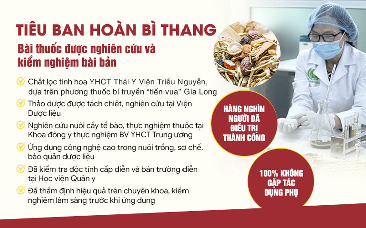 Bài thuốc Tiêu Ban Hoàn Bì Thang được nghiên cứu chuyên sâu, bài bản