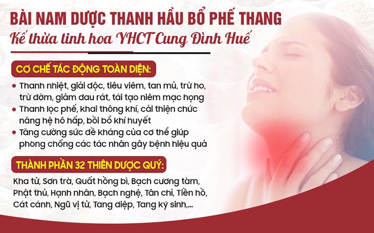 Hoàn thiện bài thuốc Thanh hầu bổ phế thang từ phương pháp điều trị của Ngự y triều Nguyễn
