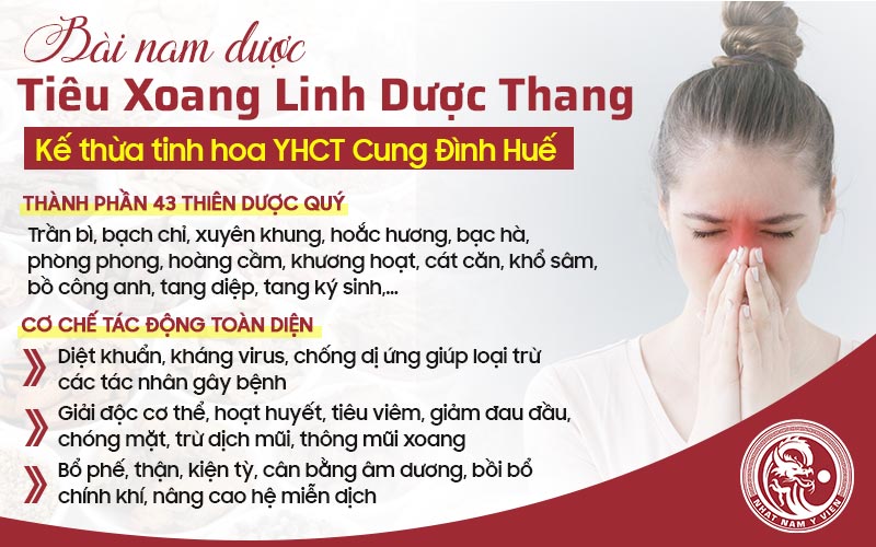 Tiêu xoang linh dược thang giúp điều trị tình trạng viêm xoang tận gốc