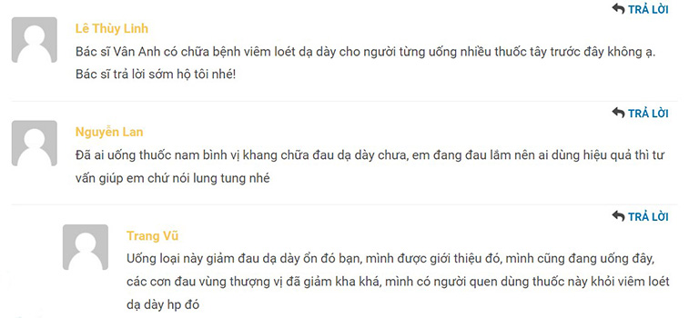 Nhất Nam Bình Vị Khang được đánh giá cao trong điều trị đau dạ dày