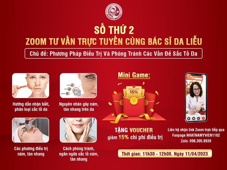 Tư vấn trực tuyến phương pháp điều trị và phòng tránh các vấn đề sắc tố da