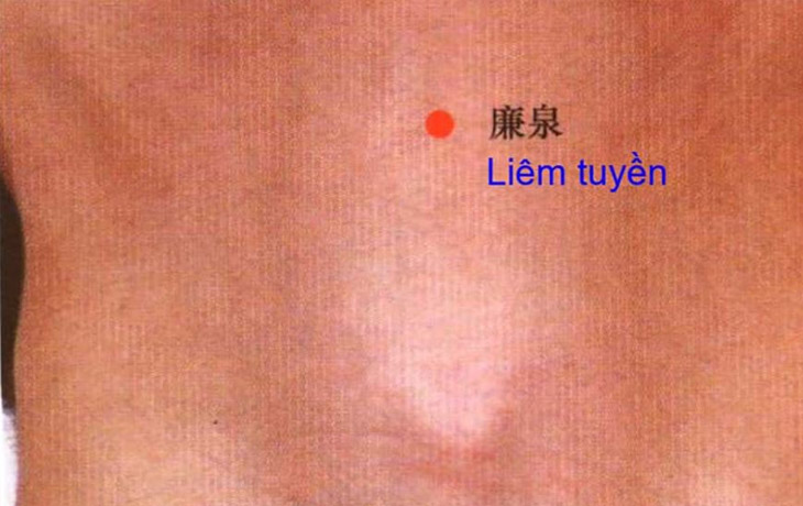 Vị trí huyệt Liêm Tuyền