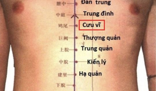 Huyệt Cưu Vĩ - Vị Trí Và Tác Dụng Với Sức Khỏe