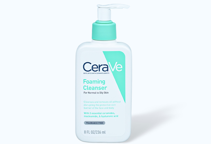 Sản phẩm trị thâm mụn cho da dầu CeraVe Foaming Facial Cleanser