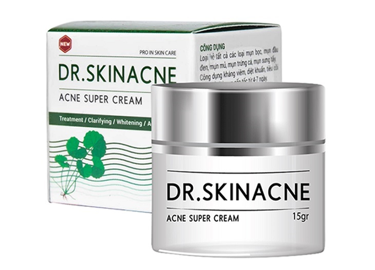 Dr.Skinacne có chiết xuất từ rau má, hỗ trợ trị mụn, làm trắng da