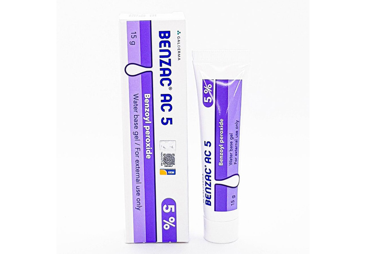 Thuốc bôi Benzoyl Peroxide Gel IP 5% trị mụn nước