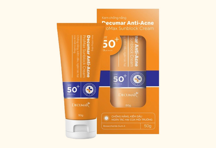 Kem chống nắng cho da dầu mụn Decumar Promax Anti-Acne Promax Sunblock Cream