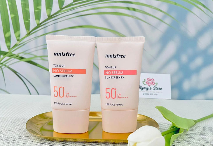 Innisfree Tone Up No Sebum Sunscreen EX SPF 50+ PA++++ có chỉ số chống nắng cao