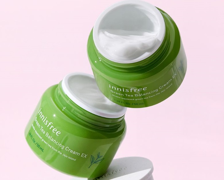 Kem dưỡng ẩm Jeju Innisfree Green Tea Balancing Cream EX