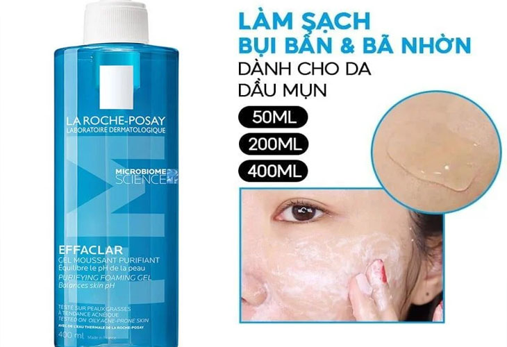 La Roche-Posay Effaclar Purifying Foaming Gel được dùng cho da dầu mụn