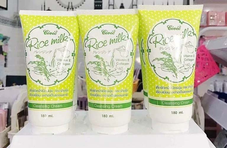 Rice Milk là sữa rửa mặt trị mụn cho da dầu mụn của Thái Lan