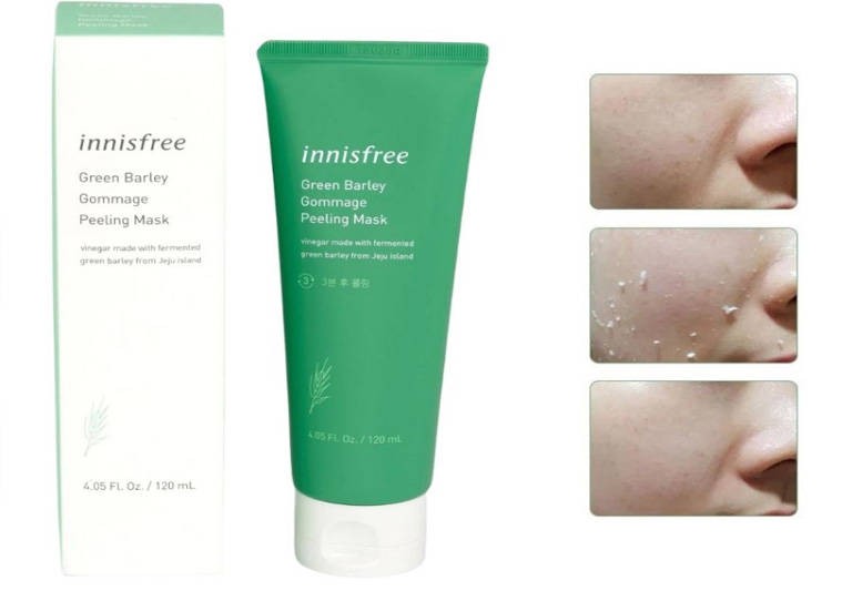 Innisfree Green Barley Gommage Mask là tẩy da chết mặt cho da dầu mụn an toàn